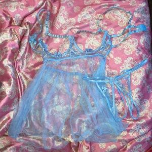 Blue Flower Lingerie